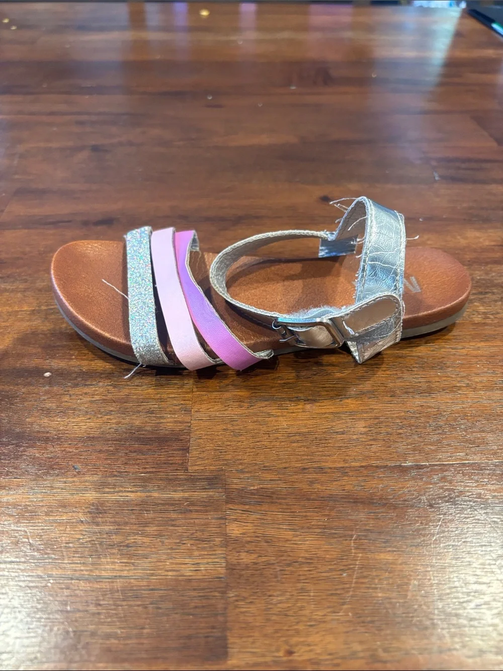 MIA Pink, Light Pink & Silver Glitter Girls' Strappy Sandals size 1